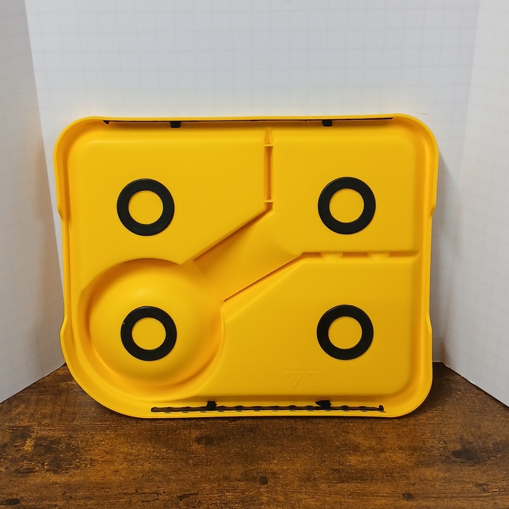 Dinneractive Construction Themed Yellow Kid's Dinner Plate 10.5" X 8.5" - Picture 5 of 5